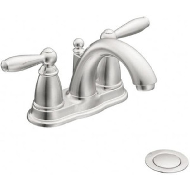 Moen Lever Handle, Residential Bathroom Faucet Two Handle, Pop Up Drain, Arc Spout 6610 – 79418778