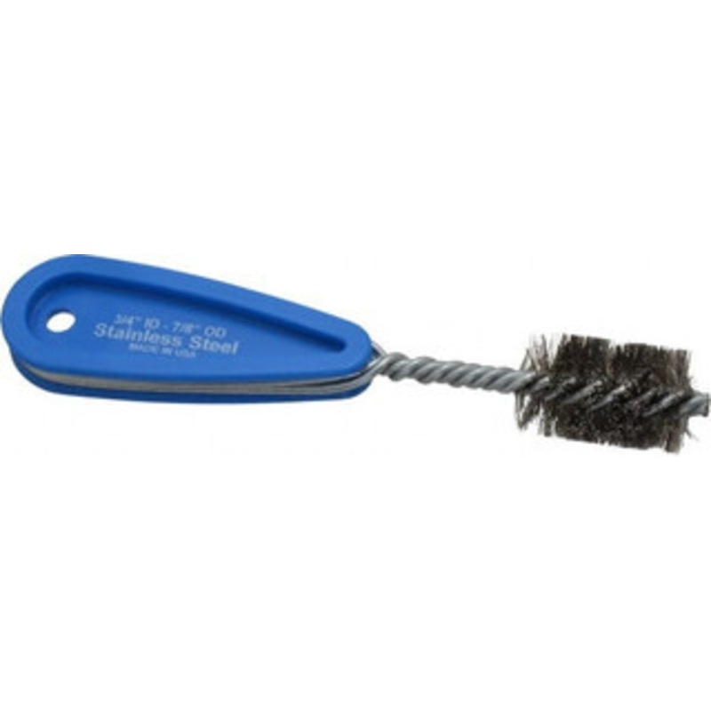 Schaefer Brush 15/16 Inch Actual Brush Diameter, 3/4 Inch Inside Diameter, Stainless Steel, Plumbing, Hand Fitting and Cleaning Brush Solid Plastic Hand Fitting Handle with Hole 00929 – 36911139