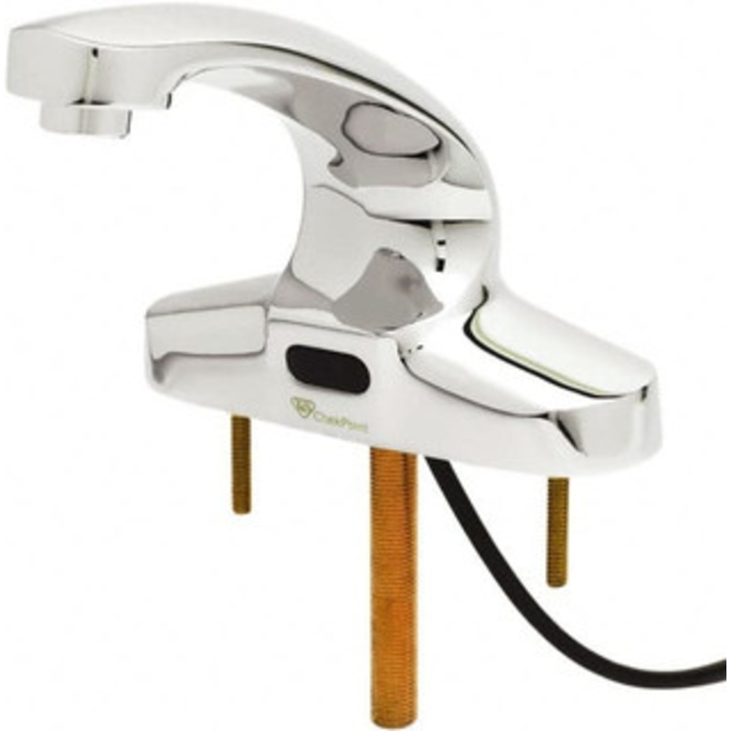 T&S Brass Deck Plate Mounted Electronic User Adjustable Temperature Control Mixer Faucet Powered by 120 Volt AC/DC, 5 Cast Spout, 4 Mounting Centers EC-3103 – 32068926