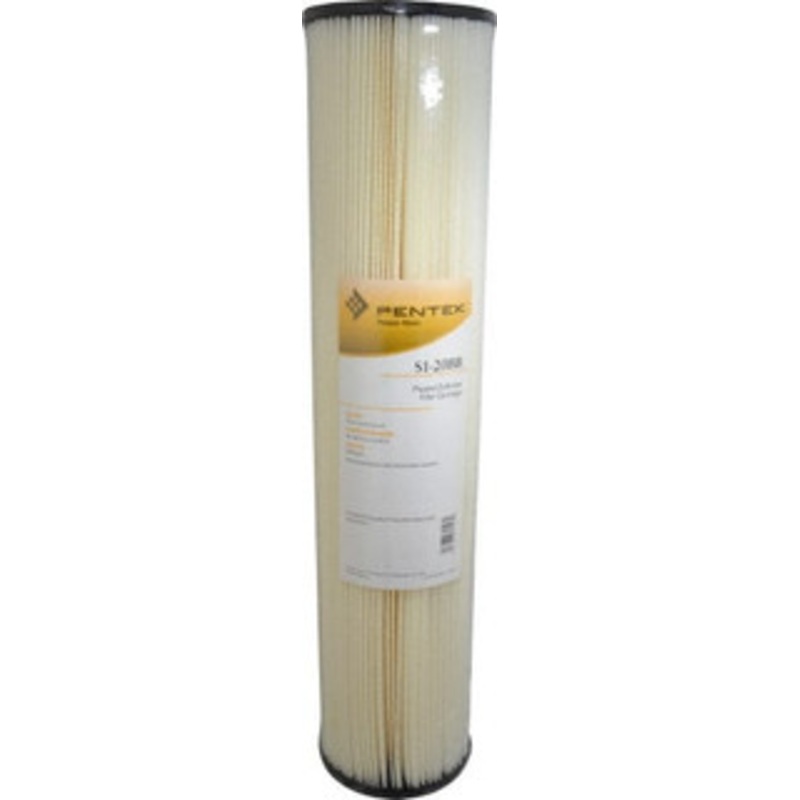 Pentair 4-1/2 OD, 20, Resin Cellulose Pleated Cartridge Filter 20 Long, Reduces Sediments 155305-43 – 37035615