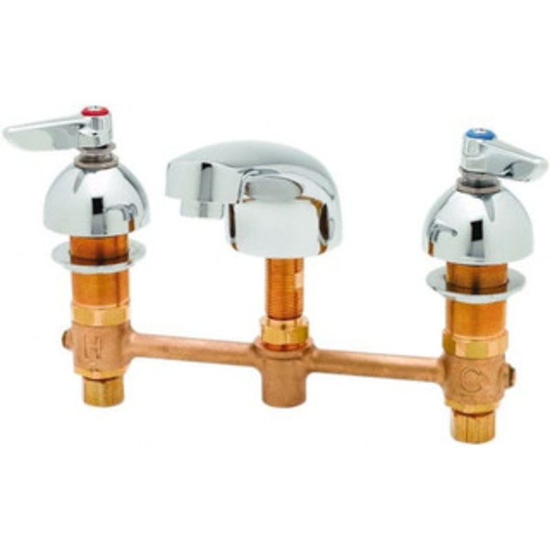 T&S Brass Lever Handle, Deck Mounted Bathroom Faucet Two Handle, No Drain, Standard Spout B-2990 – 32072373