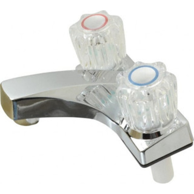 B&K Mueller Knob Handle, Deck Plate Bathroom Faucet Two Handle, No Drain, Standard Spout 121-014 – 65382517