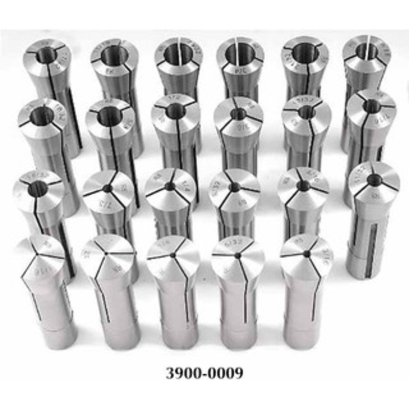 Precise 23 Piece R8 Round Collet Set (1/16-3/4 by 32nds) – 3900-0009