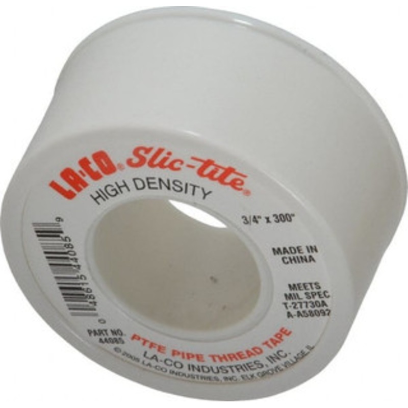 LA-CO 3/4 Wide x 300 Long General Purpose Pipe Repair Tape 3 mil Thick, -450 to 550F, White 44085 – 06900476