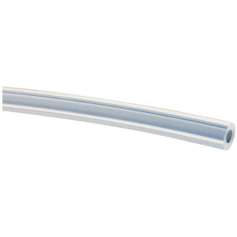 Made in USA 1/8 ID x 1/4 OD, 1/16 Wall Thickness, Cut to Length (50 ft. Standard Length) PTFE Tube Translucent, 55 Hardness TSPF35025006250 – 48701536