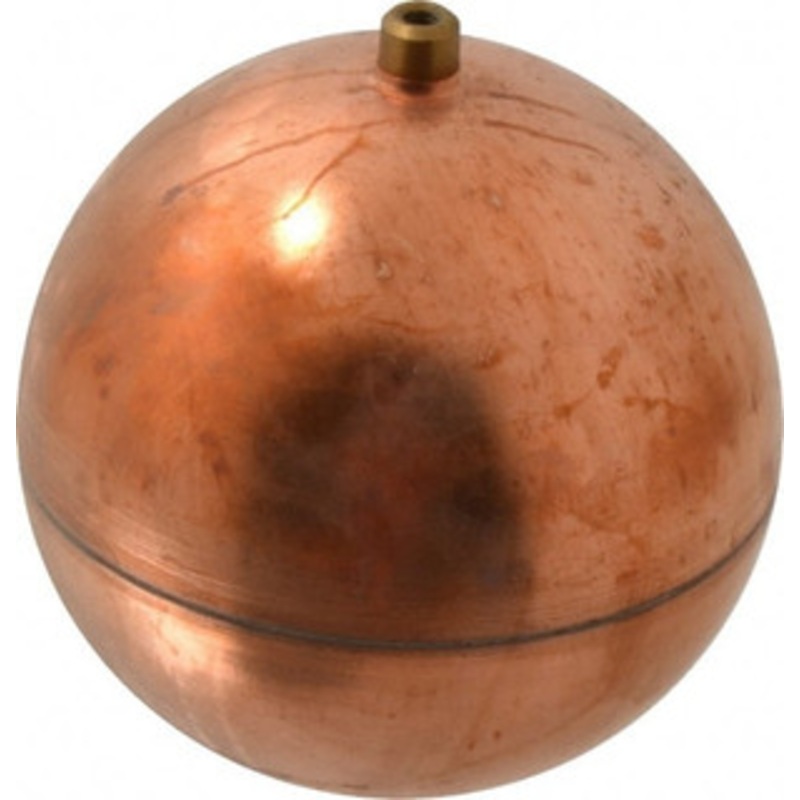 Made in USA 5 Diam, Spherical, Round Spud Connection, Metal Float 1/4-20 Thread, Copper, 25 Max psi, 23 Gauge RC5023C – 07429244