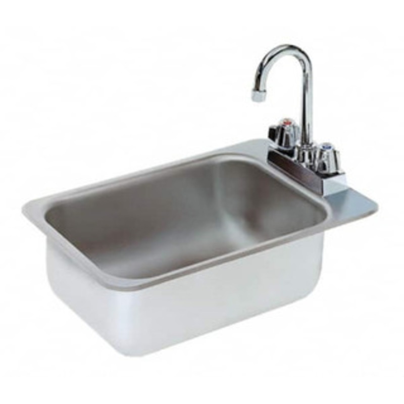 Advance Tabco 10 Long x 14 Wide Inside, 1 Compartment, Stainless Steel Stainless Steel Drop In Sink 20 Gauge, 12 Long x 18 Wide Outside, 5 Deep DI-1-5 – 08940777