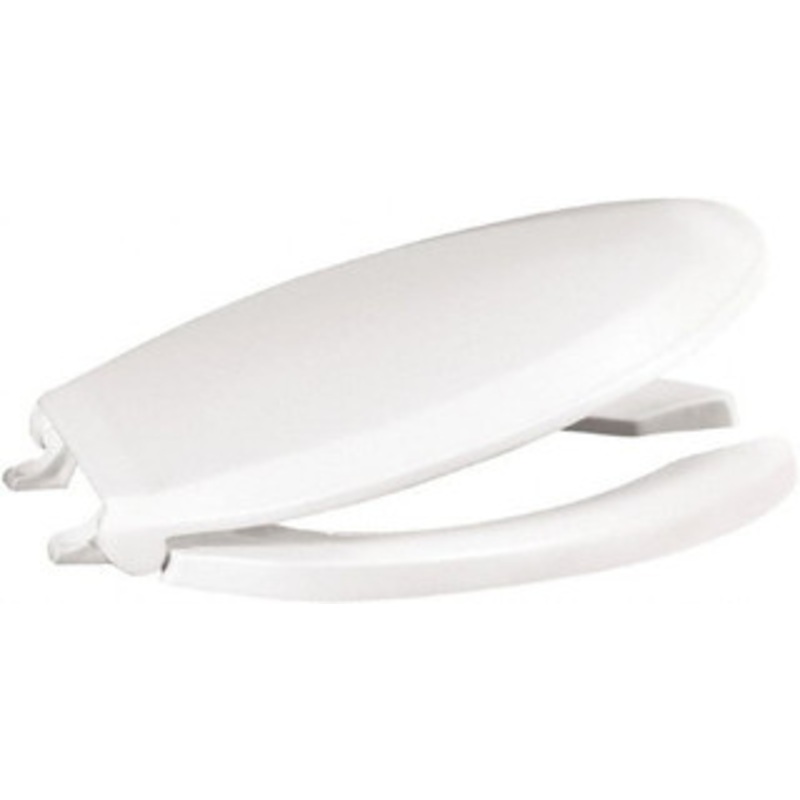 Centoco 18.9 Inch Long, 2 Inch Inside Width, Polypropylene, Elongated, Open Front with Cover, Toilet Seat 14 Inch Outside Width, Residential, Commercial, Health Care, Industrial, Institutional Installation, White 820STS-001 – 92907443