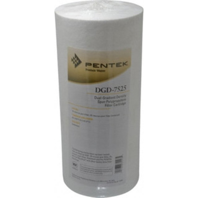 Pentair 4-1/2 OD, 75/25, Polypropylene Dual Gradient Cartridge Filter 9-3/4 Long, Reduces Sediments 155355-43 – 37023090