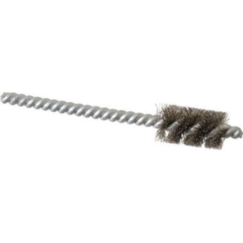 Schaefer Brush 3/8 Inch Inside Diameter, 9/16 Inch Actual Brush Diameter, Carbon Steel, Power Fitting and Cleaning Brush 3/16 Shank Diameter, 3-5/8 Inch Long, Twisted Wire Stem, 1/2 Inch Refrigeration Outside Diameter 08545-12 – 48788988