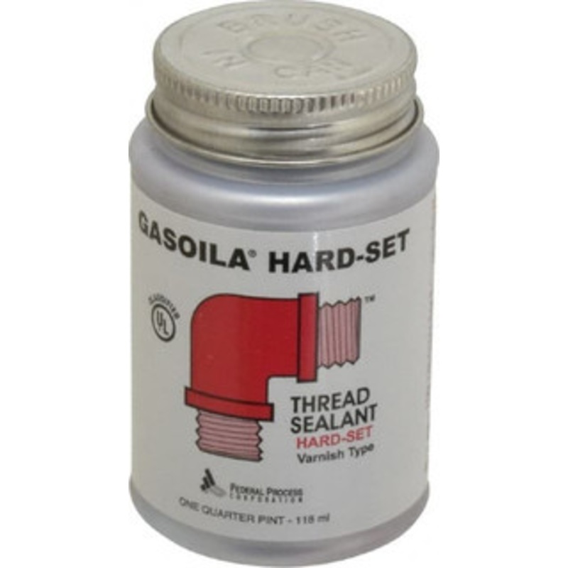 Federal Process 1/4 Pt Brush Top Can Red Federal Gasoila Hard-Set 350F Max Working Temp BT04 – 36912897