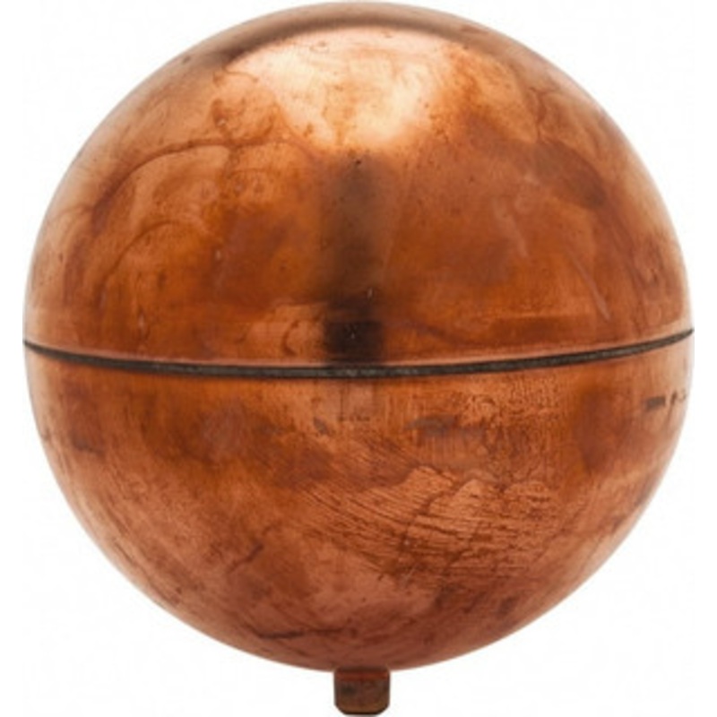 Made in USA 6 Diam, Spherical, Round Spud Connection, Metal Float 1/4-20 Thread, Copper, 25 Max psi, 23 Gauge RC6023C – 07429269