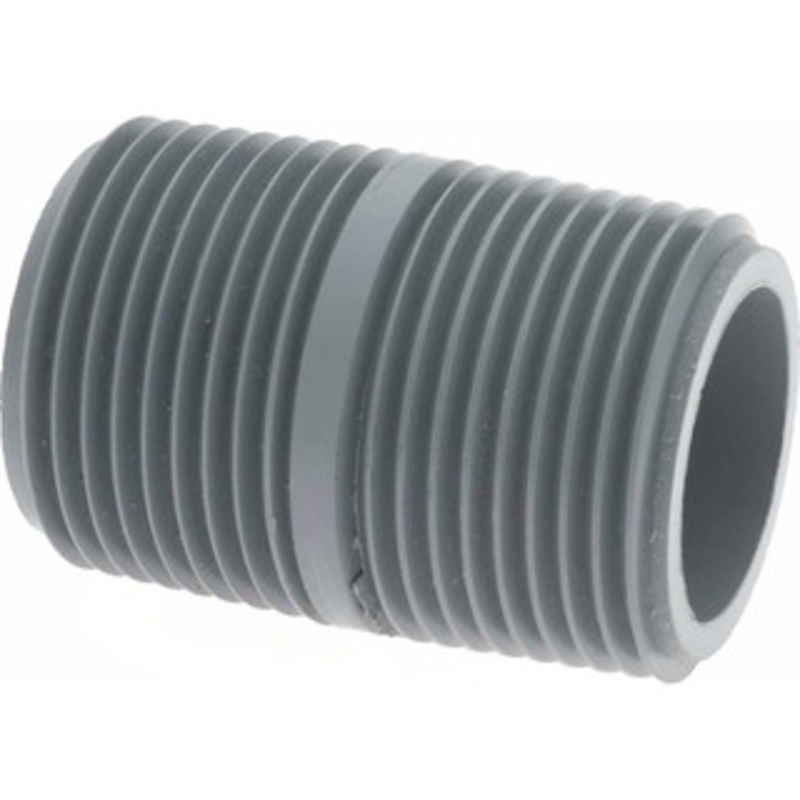 Value Collection 3/4 Pipe, 1-1/2 Long CPVC Threaded Plastic Pipe Nipple Schedule 80, Gray 883-015C – 37005246