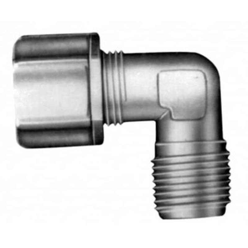 Made in USA 5/16 Tube OD, Polypropylene Plastic Compression Tube Male Elbow 1/4 NPT Pipe, 215F Max, Plastic Grip 0635.043 – 32874885
