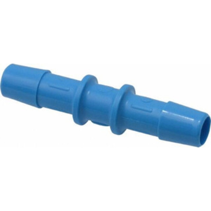 Made in USA 3/8 Barb, HDPE Single Barbed Tube Straight Coupler Male, Blue C0-6AGHDPE – 41006081