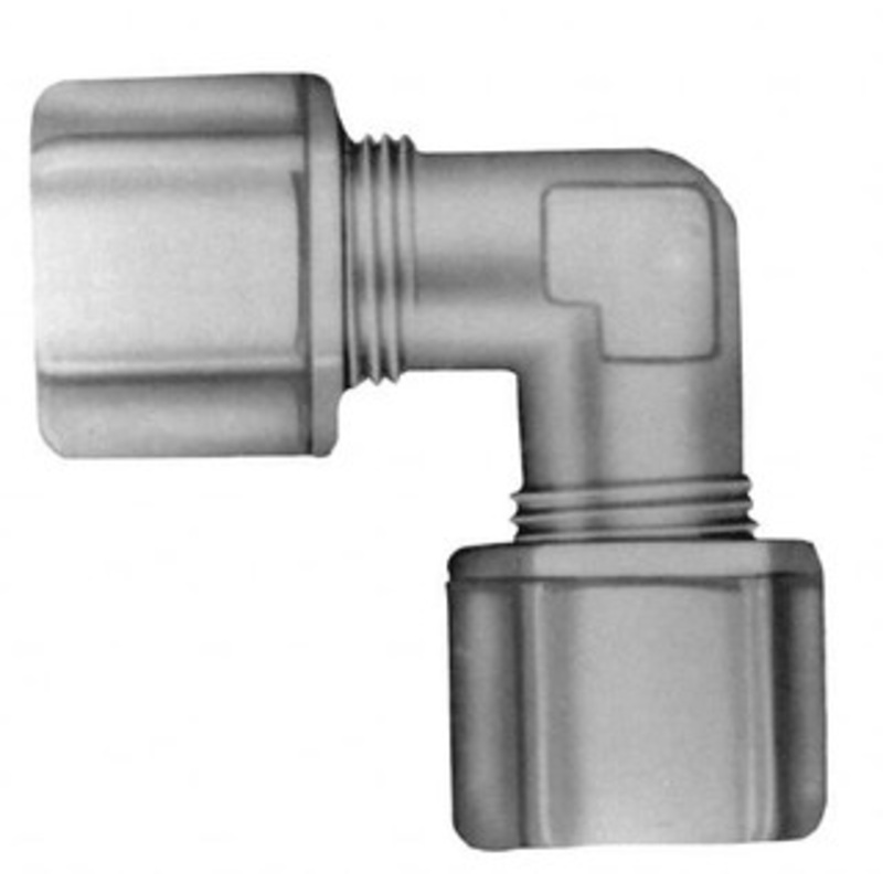 Made in USA 5/16 Tube OD, Kynar Plastic Compression Tube Union Elbow 275F Max, Plastic Grip 0642.044 – 32878563