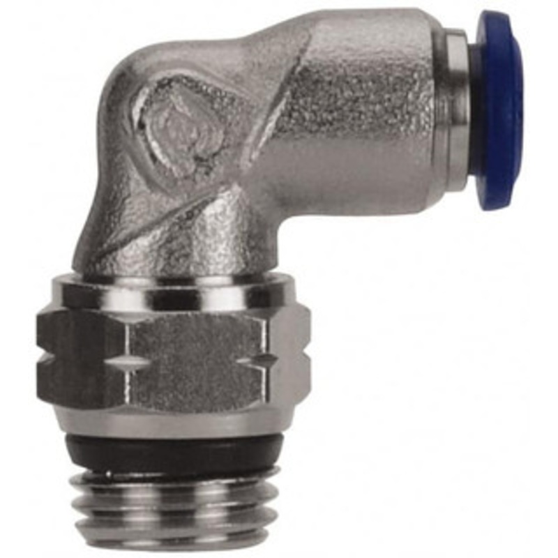 Value Collection 1/2 Outside Diam, 1/4 Universal, Nickel Plated Brass Push-to-Connect Tube Male Swivel Elbow 250 Max psi, Tube to Universal Thread Connection, Buna O-Ring 2555611963PRO – 81080046