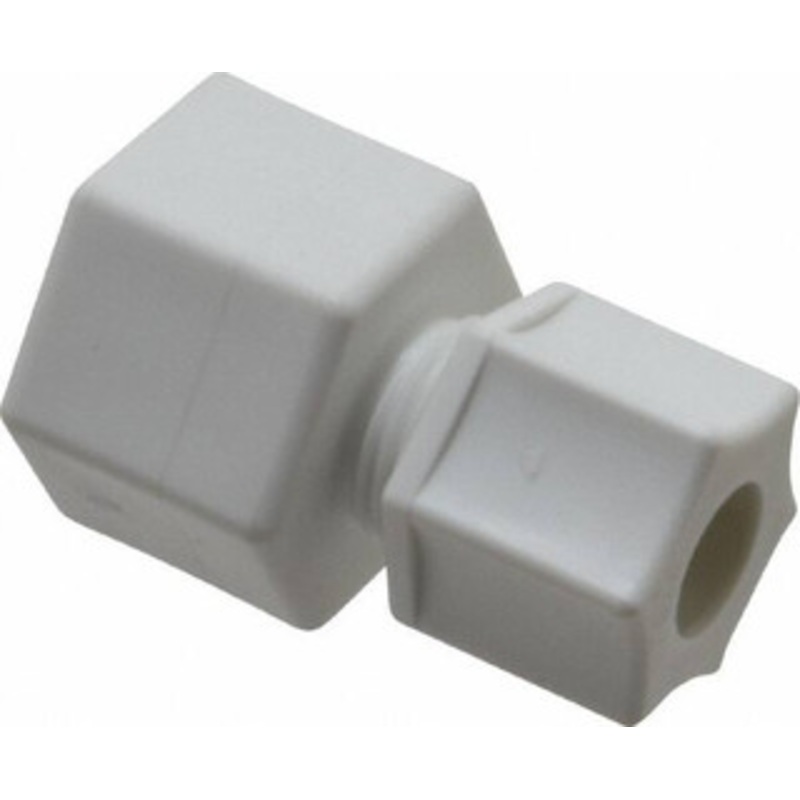 Made in USA 3/8 Tube OD, Polypropylene Plastic Compression Tube Female Connector 1/2 NPT Pipe, 215F Max, Plastic Grip 0605.056 – 32874745