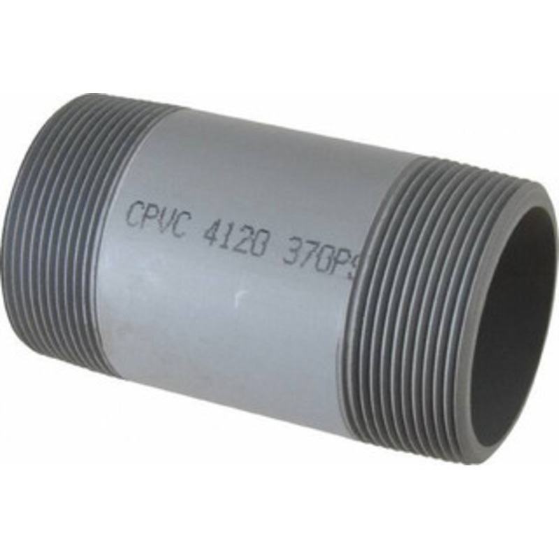 Value Collection 3 Pipe, 6 Long CPVC Threaded Plastic Pipe Nipple Schedule 80, Gray 889-060C – 37005873