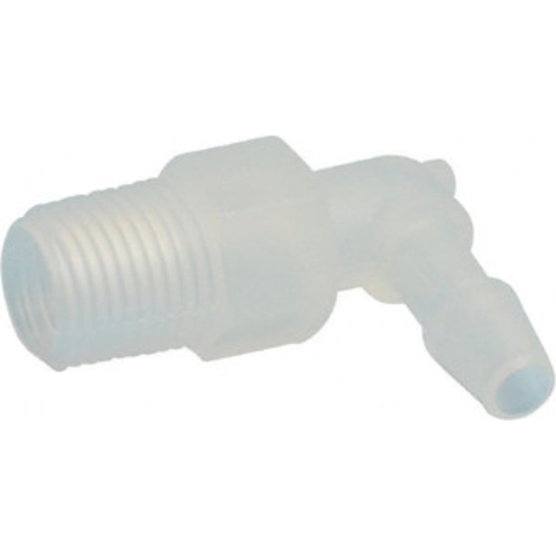Made in USA 3/16 Barb, 1/8 NPT, Polypropylene Single Barbed Tube Elbow Male, Natural (Color) L2-3PP – 48721484