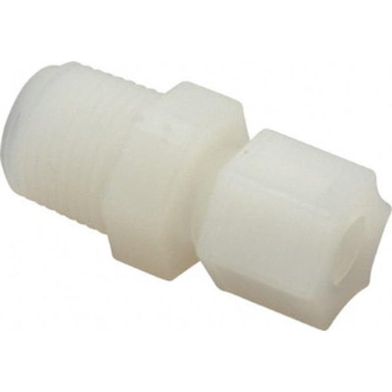 Made in USA 3/8 Tube OD, Kynar Plastic Compression Tube Male Connector 1/2 NPT Pipe, 275F Max, Plastic Grip 0602.056 – 32877508
