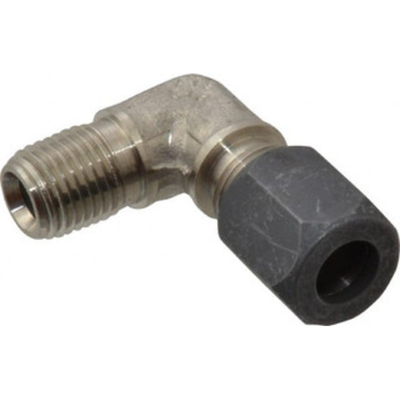 Made in USA 3/8 Tube OD x 1/4-18 NPTF Stainless Steel Compression Tube Male Elbow Comp x MPT Ends, -75 to 750F, 9/16 Hex F-6-ME – 76040542