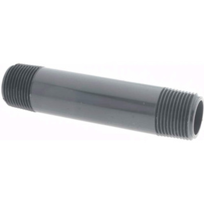 Value Collection 3/4 Pipe, 4-1/2 Long PVC Threaded Plastic Pipe Nipple Schedule 80, Gray 883-045 – 37004611