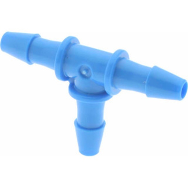 Made in USA 1/8 Barb, HDPE Single Barbed Tube Barbed Tee Male, Blue T0-2-200AGHDPE – 41006800