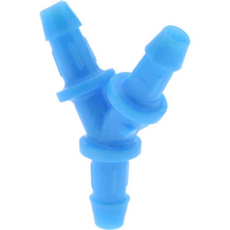 Made in USA 1/8 Barb, HDPE Single Barbed Tube Y Connector Male, Blue Y0-2AGHDPE – 41007048