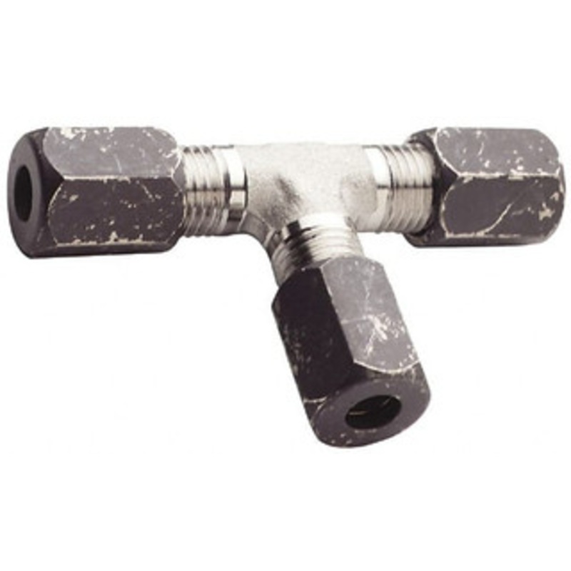 Made in USA 2 Tube OD Stainless Steel Compression Tube Union Tee Comp x Comp x Comp Ends, 2-1/2 Hex F-32-T – 33661448