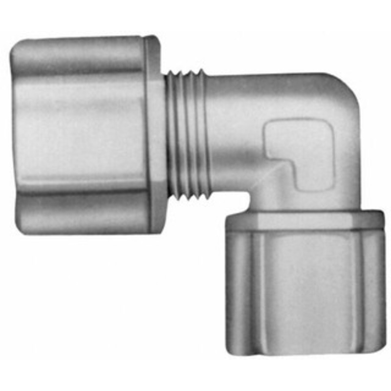Made in USA 3/8 Tube OD, Kynar Plastic Compression Tube Female Elbow 3/8 NPT Pipe, 275F Max, Plastic Grip 0647.055 – 32878043
