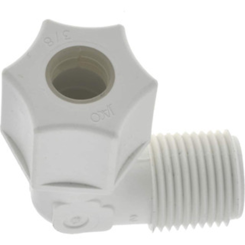 Made in USA 3/8 Tube OD, Polypropylene Plastic Compression Tube Male Elbow 3/8 NPT Pipe, 215F Max, Plastic Grip 0635.055 – 32874927