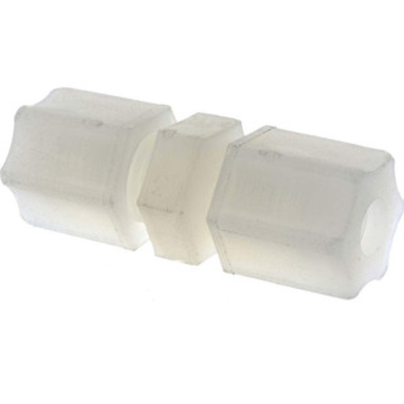 Made in USA 1/4 Tube OD, Kynar Plastic Compression Tube Union 275F Max, Plastic Grip 0612.033 – 32878381