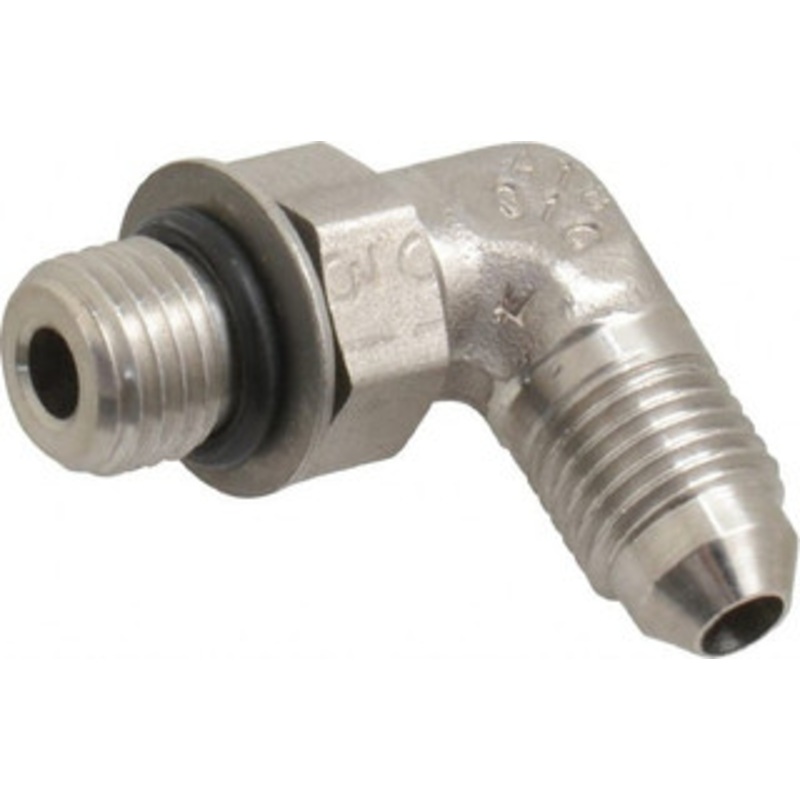 Made in USA 3/8 Tube OD x 9/16-18 UNF 37 316 Stainless Steel Flared Tube Male Elbow Flared to Male SAE O-Ring, 90 Ends TX-6-GE-A – 76041888