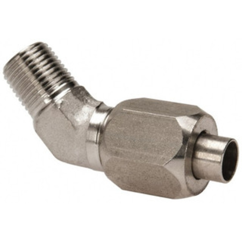 Made in USA 1 Tube OD x 1-11-1/2 NPTF 37 316 Stainless Steel Flared Tube Male 45 Elbow Flare x MNPTF Ends TX-16-ME-45 – 33661901
