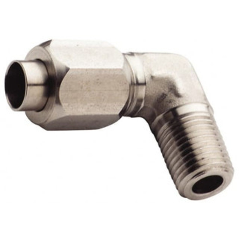 Made in USA 1 Tube OD x 1-11-1/2 NPTF 37 316 Stainless Steel Flared Tube Male Elbow Flare x MNPTF Ends TX-16-ME – 37058237