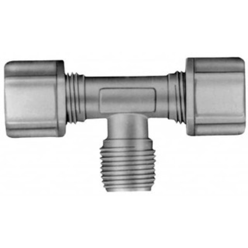 Made in USA 5/16 Tube OD, Acetal/Celcon Plastic Compression Tube Male Branch Tee 1/4 NPT Pipe, 220F Max, Plastic Grip 0621.043 – 32876666
