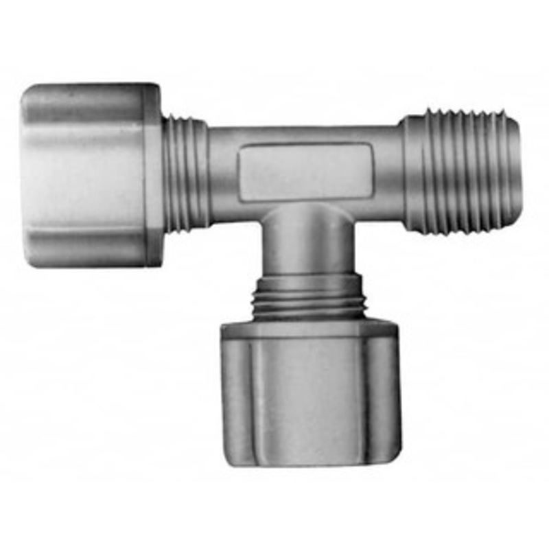 Made in USA 5/16 Tube OD, Polypropylene Plastic Compression Tube Male Run Tee 1/4 NPT Pipe, 215F Max, Plastic Grip 0630.043 – 32875320