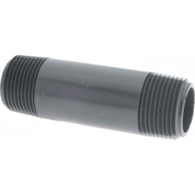 Value Collection 1 Pipe, 4 Long PVC Threaded Plastic Pipe Nipple Schedule 80, Gray 884-040 – 37004702
