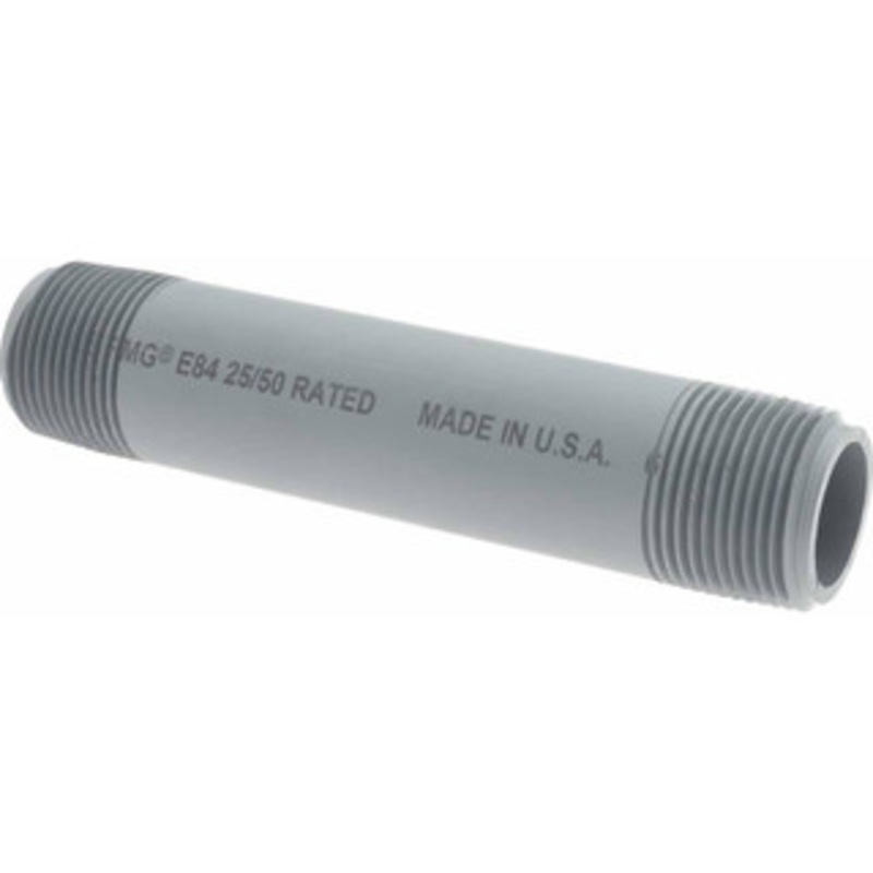 Value Collection 1 Pipe, 6 Long CPVC Threaded Plastic Pipe Nipple Schedule 80, Gray 884-060C – 37005337