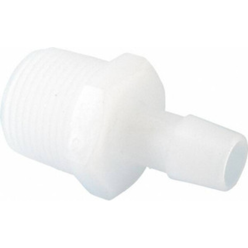 Made in USA 1/2 Barb, 3/4 NPT, Kynar Single Barbed Tube Adapter Male, Natural (Color) A12-8NK – 48728562