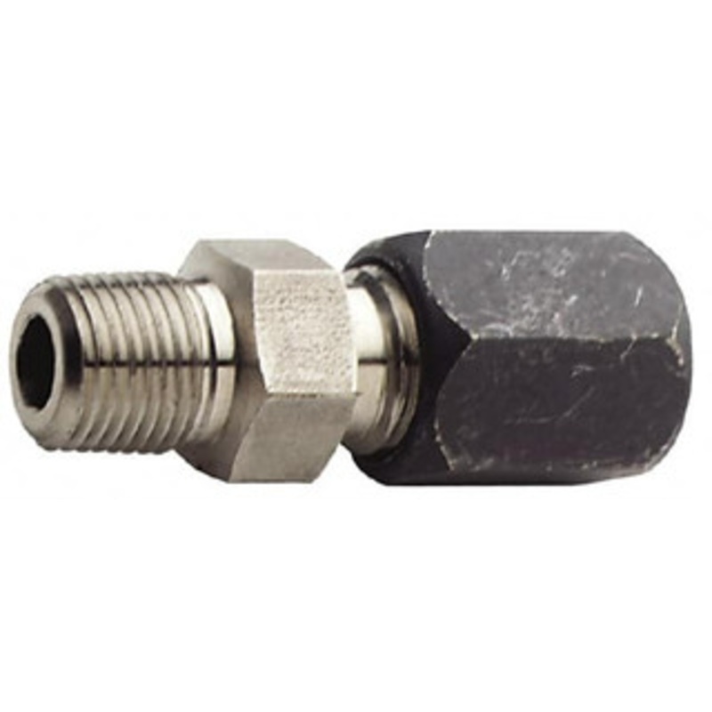 Made in USA 1 Tube OD x 3/4-14 NPTF Stainless Steel Compression Tube Male Connector Comp x MPT Ends, 1-3/8 Hex F-16-12-C – 33661232
