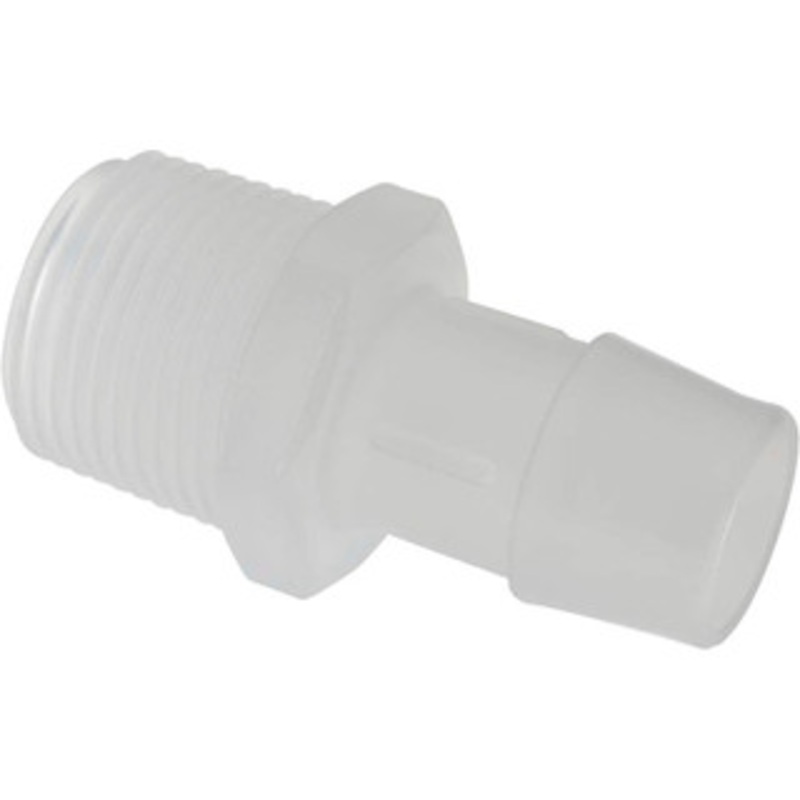 Made in USA 3/4 Barb, 3/4 NPT, Polypropylene Single Barbed Tube Adapter Male, Natural (Color) A12-12PP – 48720585