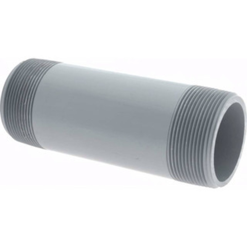Value Collection 2 Pipe, 6 Long CPVC Threaded Plastic Pipe Nipple Schedule 80, Gray 887-060C – 37005477