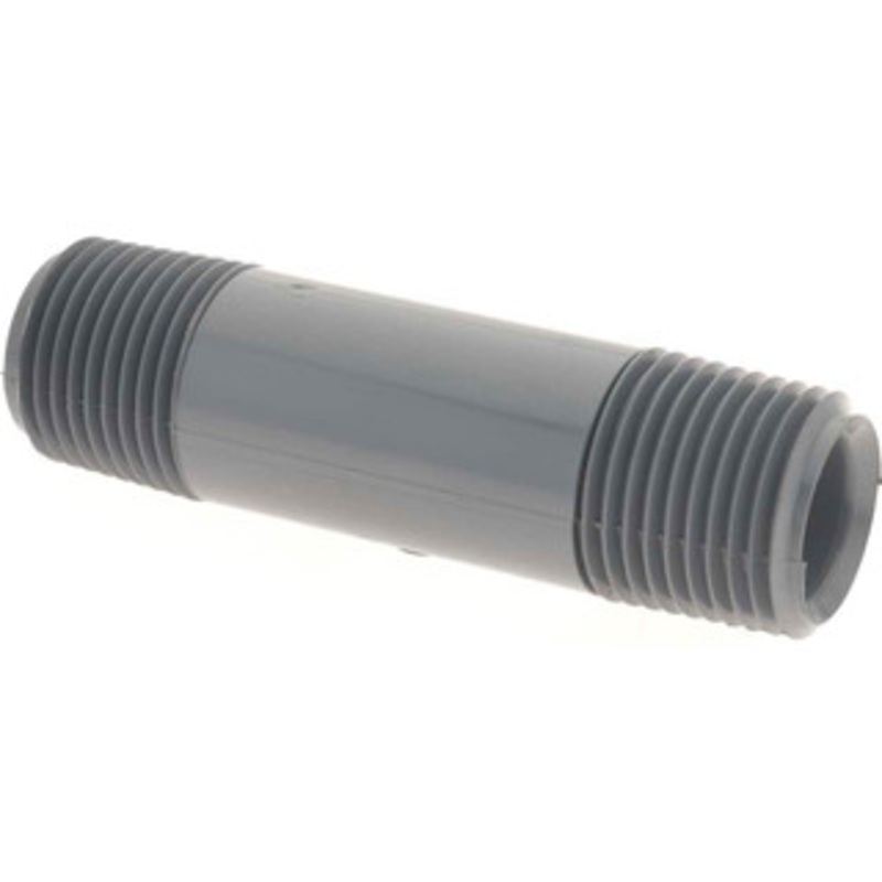 Value Collection 1/2 Pipe, 3 Long CPVC Threaded Plastic Pipe Nipple Schedule 80, Gray 882-030C – 37005204