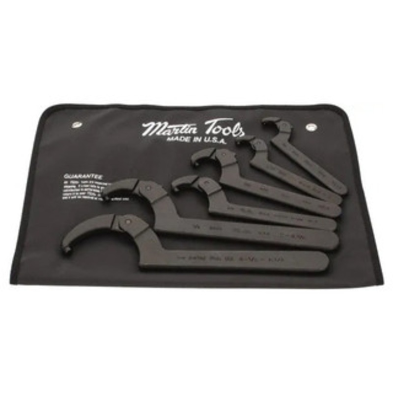 Martin Tools Adjustable Pin Spanner Wrench Set SPW6K, 6 Pieces – 97-471-7
