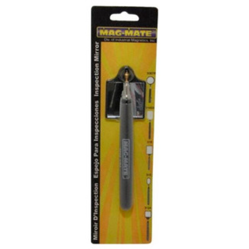 MAG-MATE Inspection Mirror #312A, Square, Acrylic Mirror, 2 x 2, 29 OAL – 97-784-3